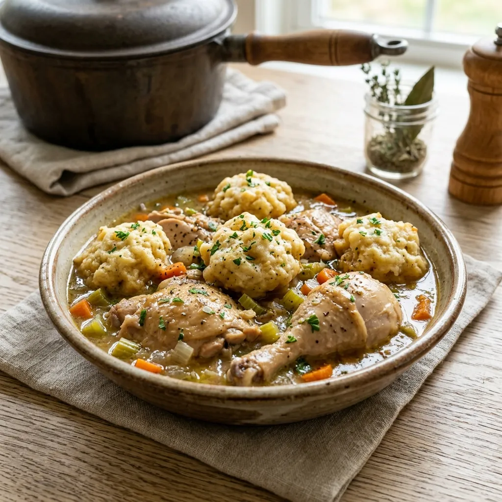Chicken With Fluffy Drop Dumplings