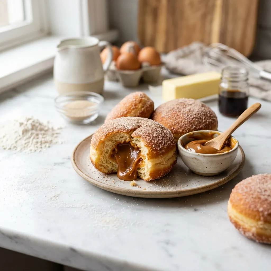 Chilean Dulce de Leche Doughnuts (Berlines)
