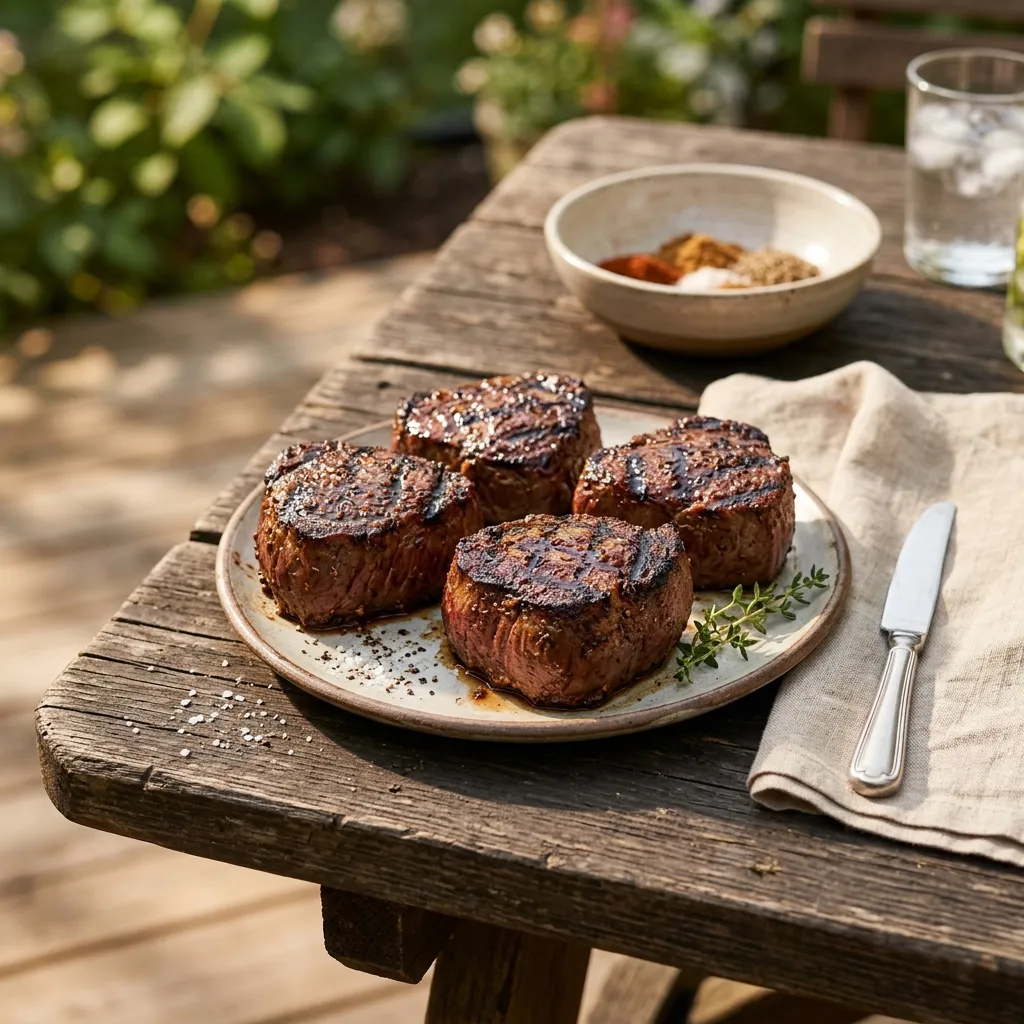 Chili and Brown Sugar Rubbed Filet Mignon