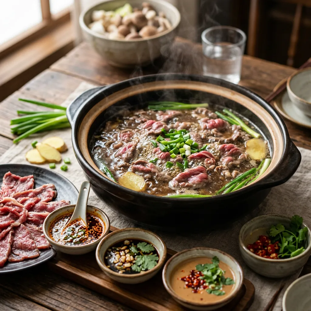 Chinese Beef Hot Pot - Fondue Chinoise