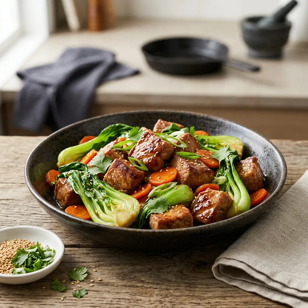 Chinese Orange Pork Chop Stir-Fry