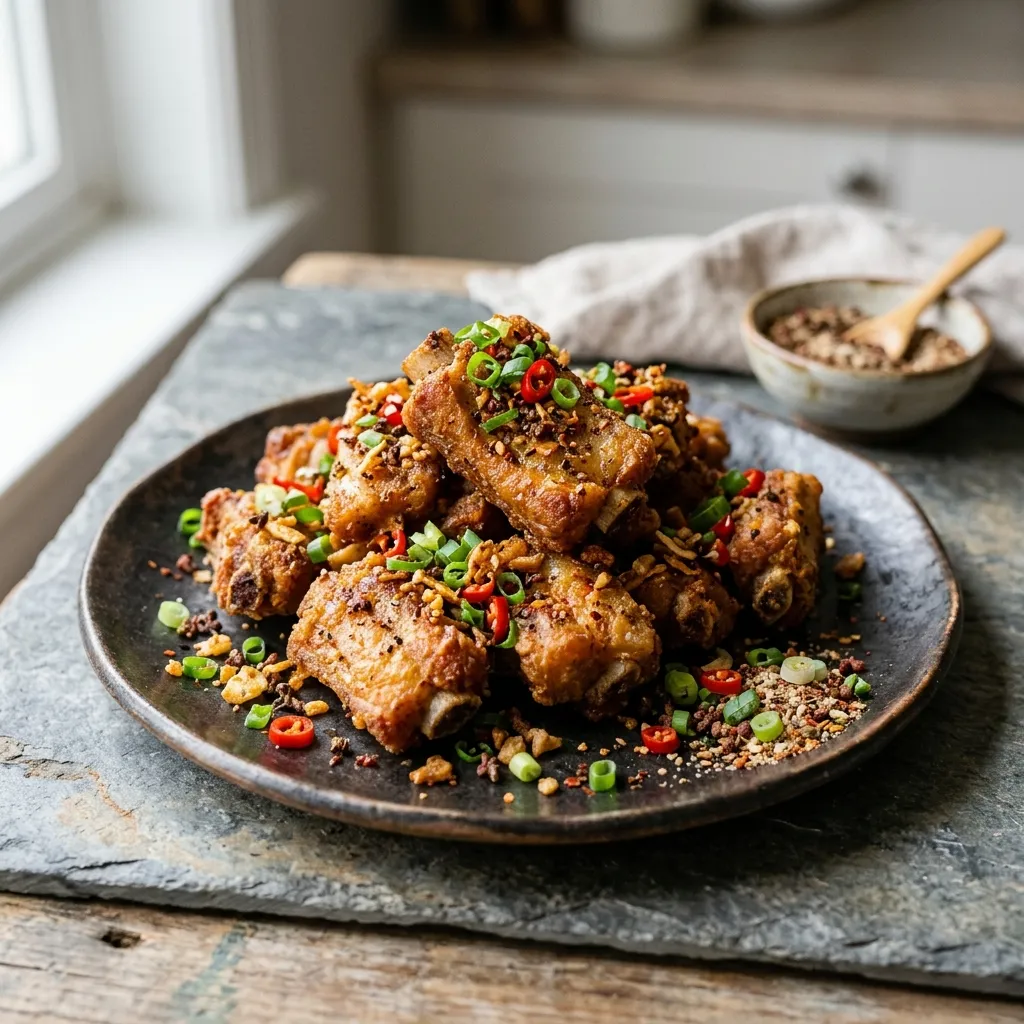 Chinese Salt And Pepper Spareribs With Homemade Pepper Salt