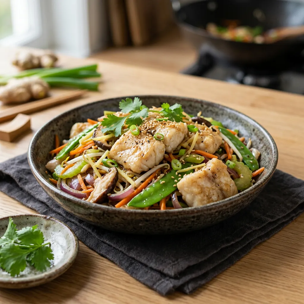 Chinese Stir-Fried Fish Fillets