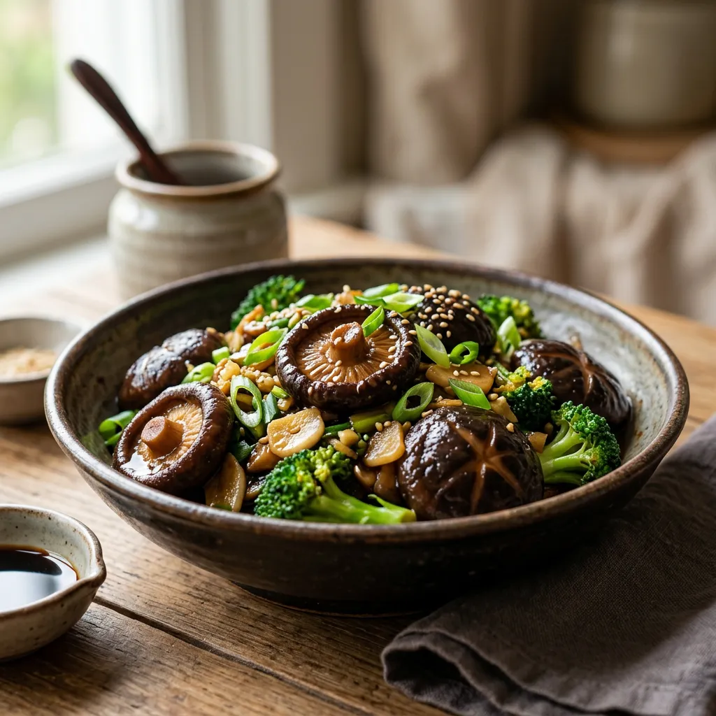 Chinese Stir-Fried Mushrooms With Oyster Sauce