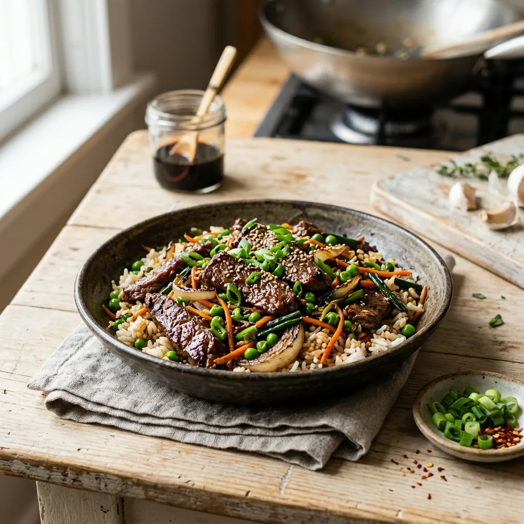 Chinese-Style Beef Fried Rice