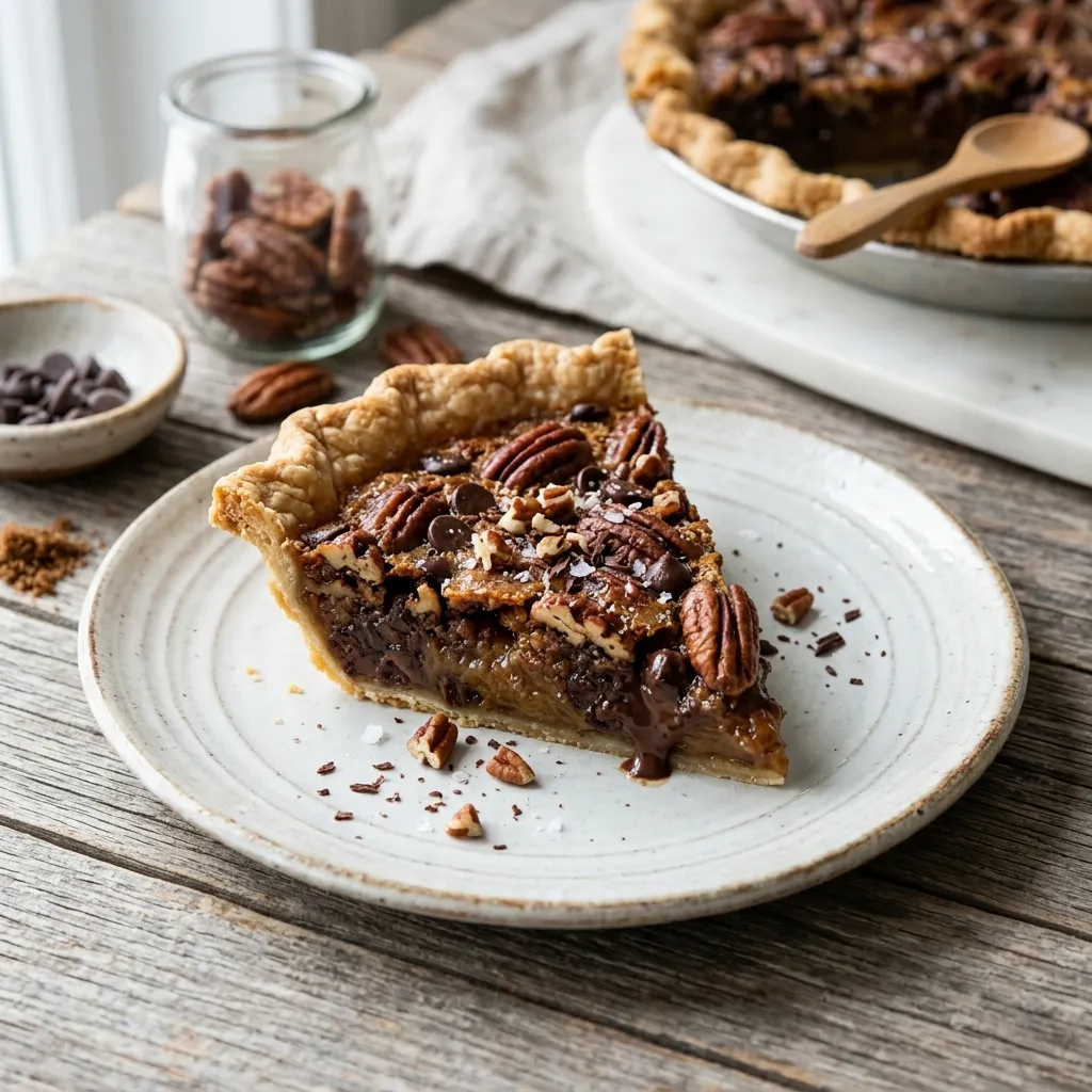 Chocolate Bourbon Pecan Pie