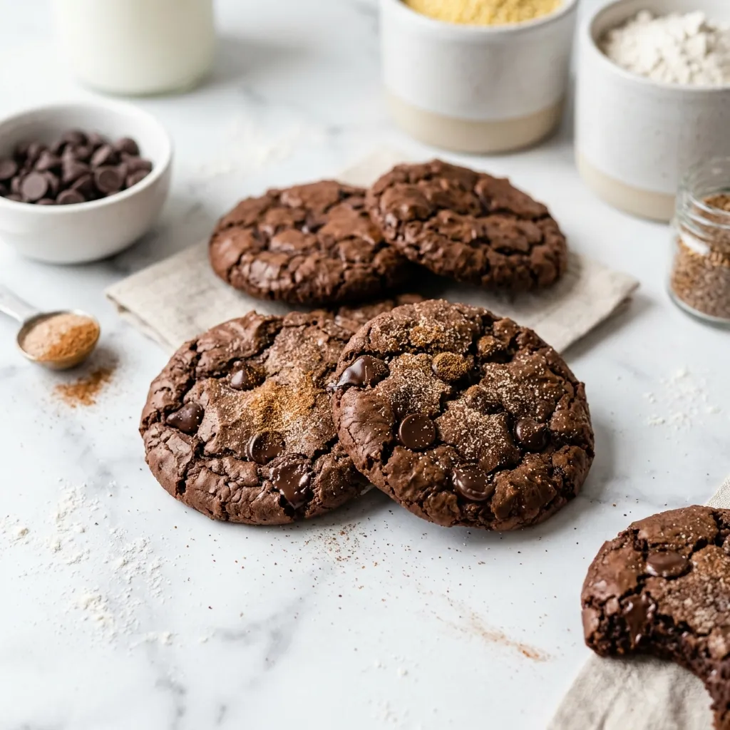 Chocolate Cinnamon Brownie Cookies