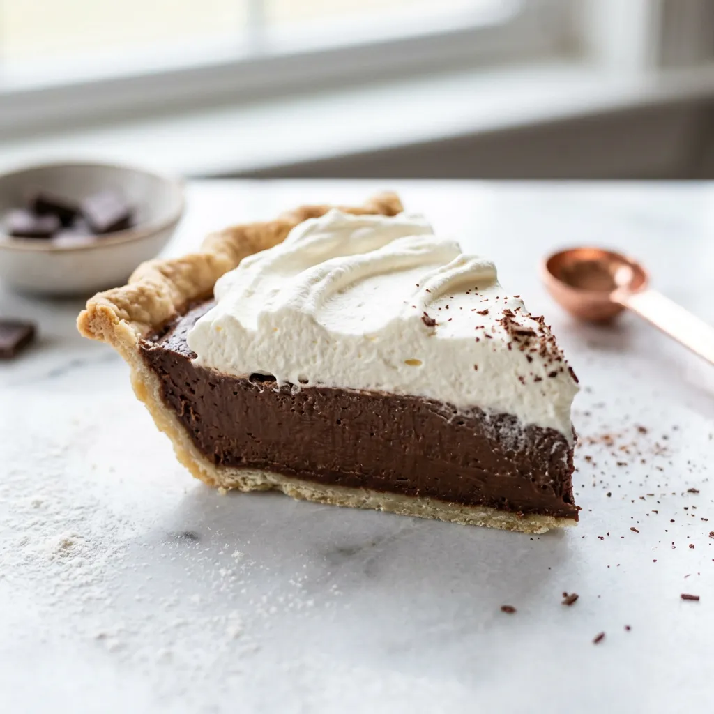 Chocolate Cream Pie With Whipped Cream
