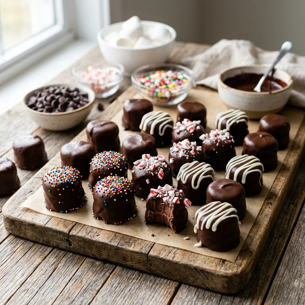 Chocolate-Dipped Marshmallows