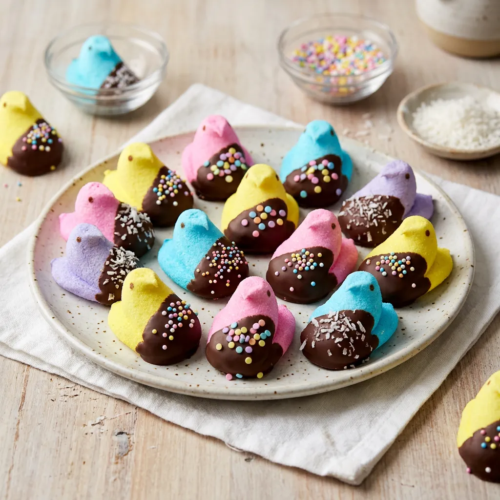 Chocolate-Dipped Peeps