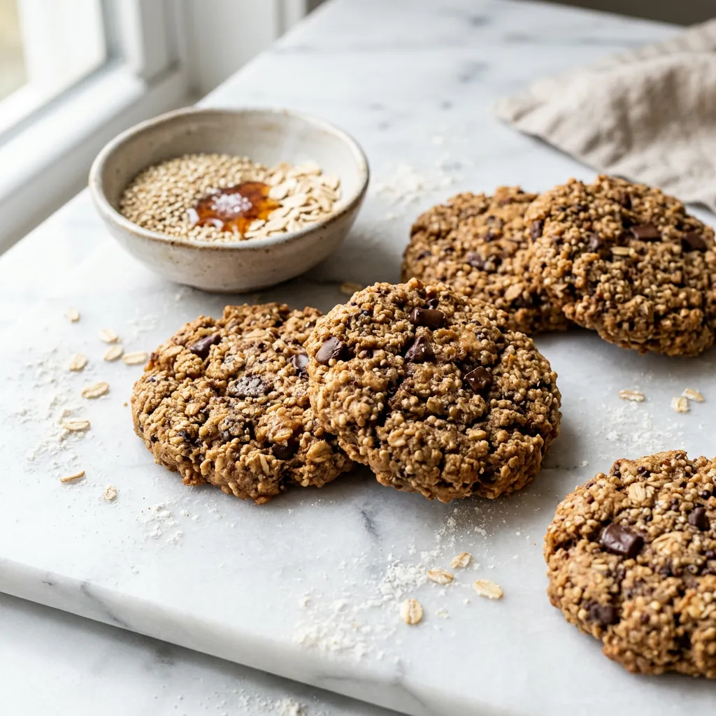 Chocolate Peanut Butter Quinoa Breakfast Cookies