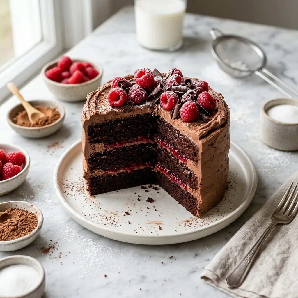 Chocolate Raspberry Layer Cake Recipe