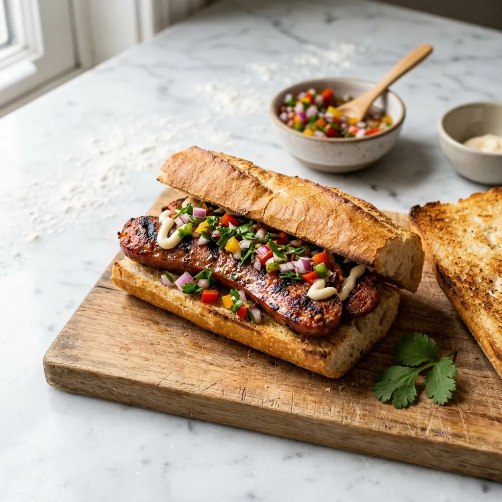Chorípan (Chorizo Sandwich on French Bread)