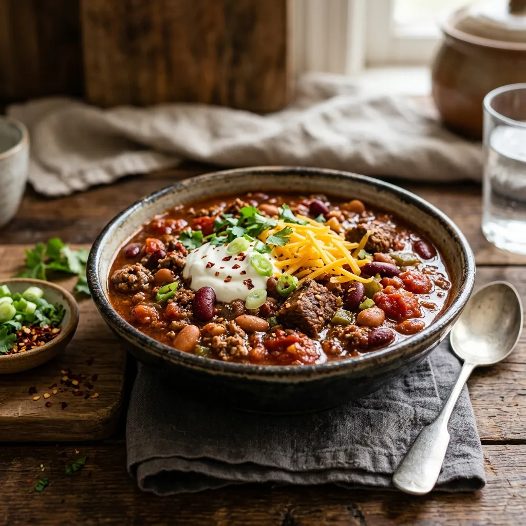 Chunky Crock Pot Chili