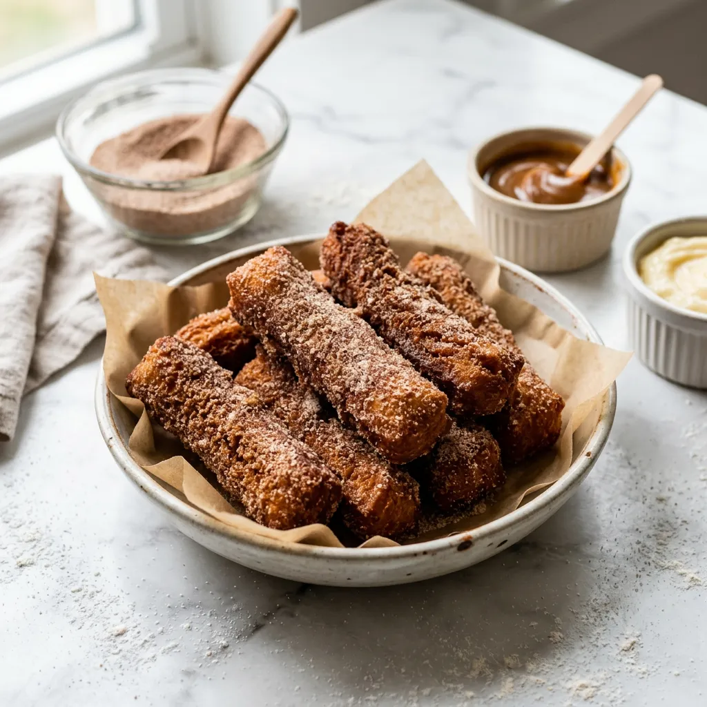 Churros (Cinnamon Sugar Fried Doughnut Sticks)