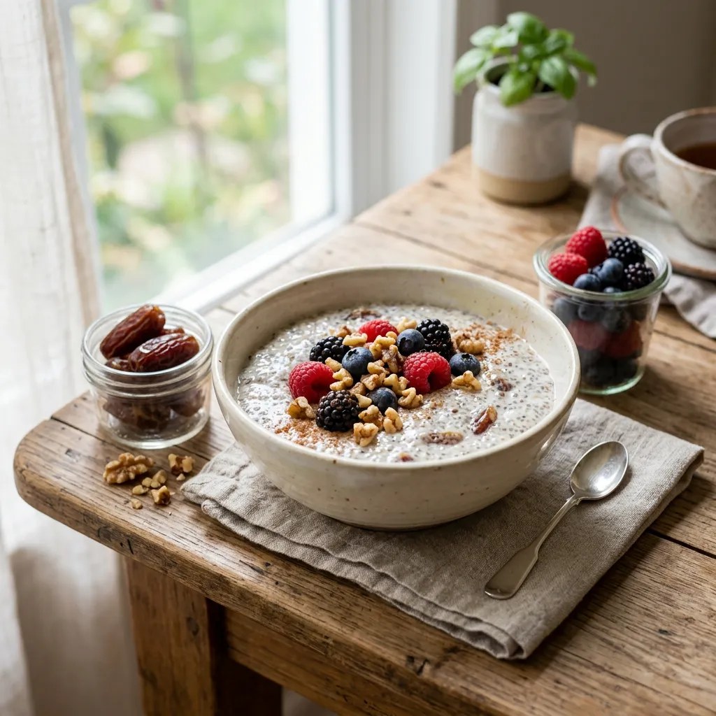 Cinnamon and Date Chia Pudding