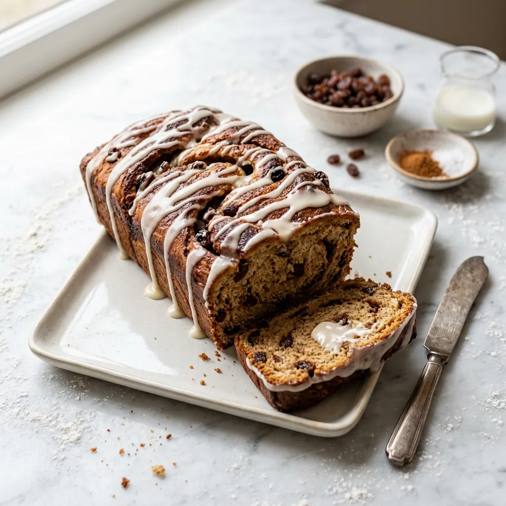 Cinnamon Dessert Bread With Icing