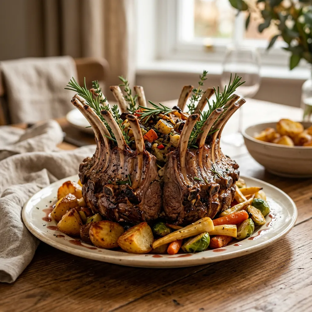 Classic Crown of Lamb Recipe and Gravy