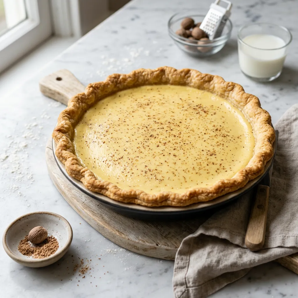 Classic Custard Pie With Nutmeg