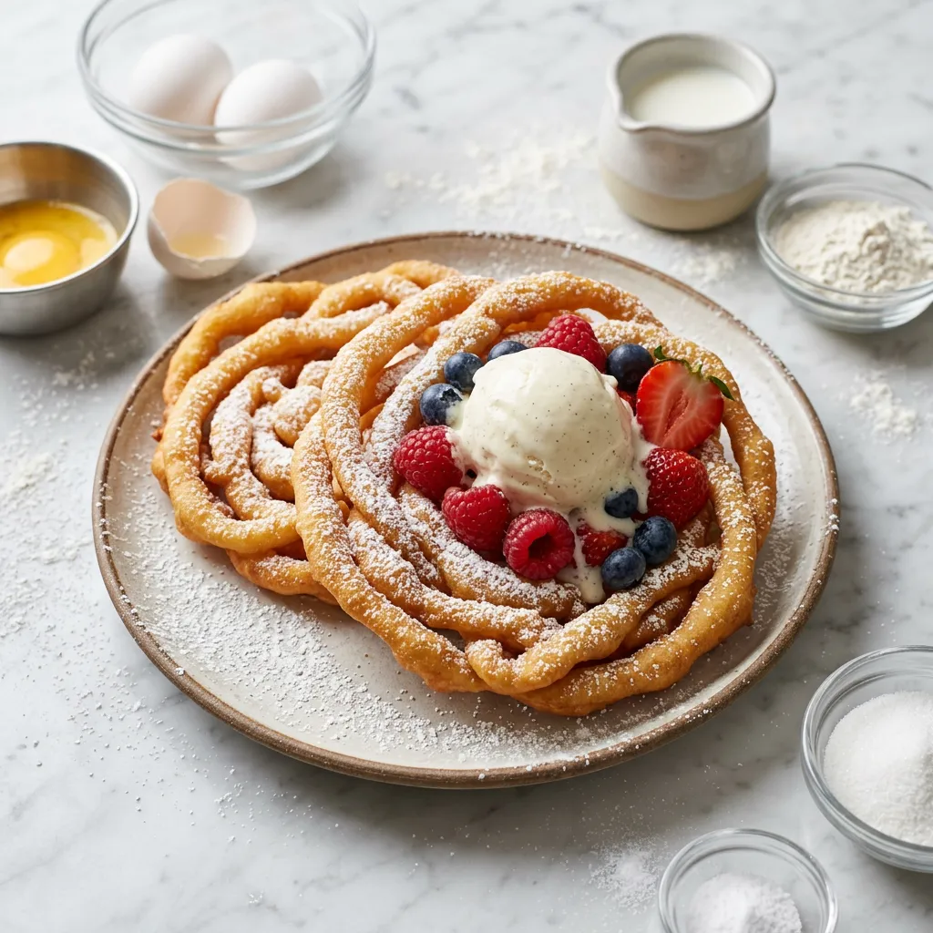 Classic Deep-Fried Funnel Cakes