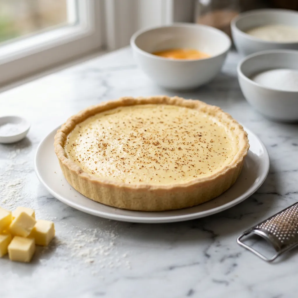 Classic English Egg Custard Tart