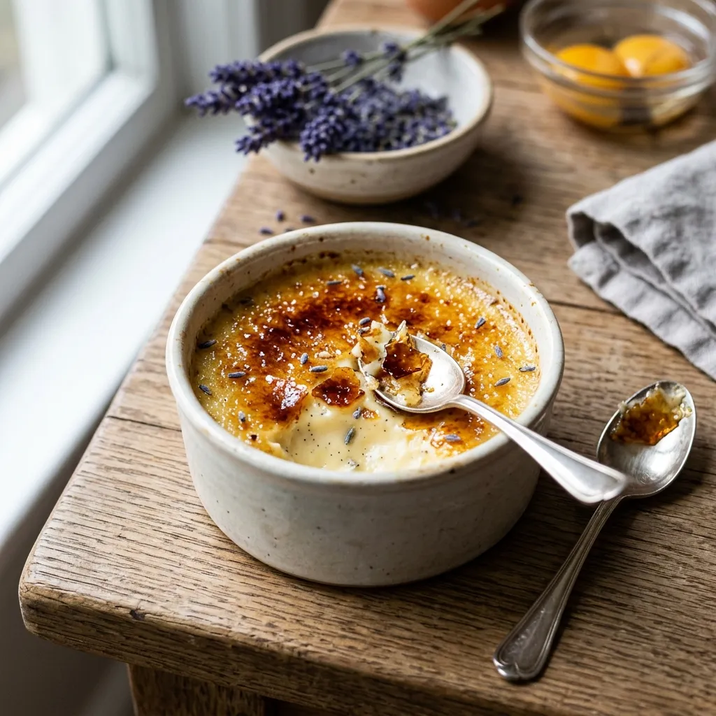 Classic French Lavender Crème Brûlée