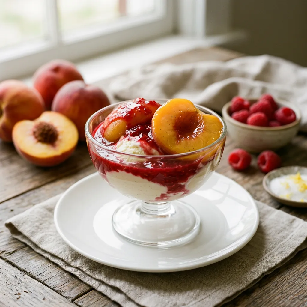 Classic French Peach Melba