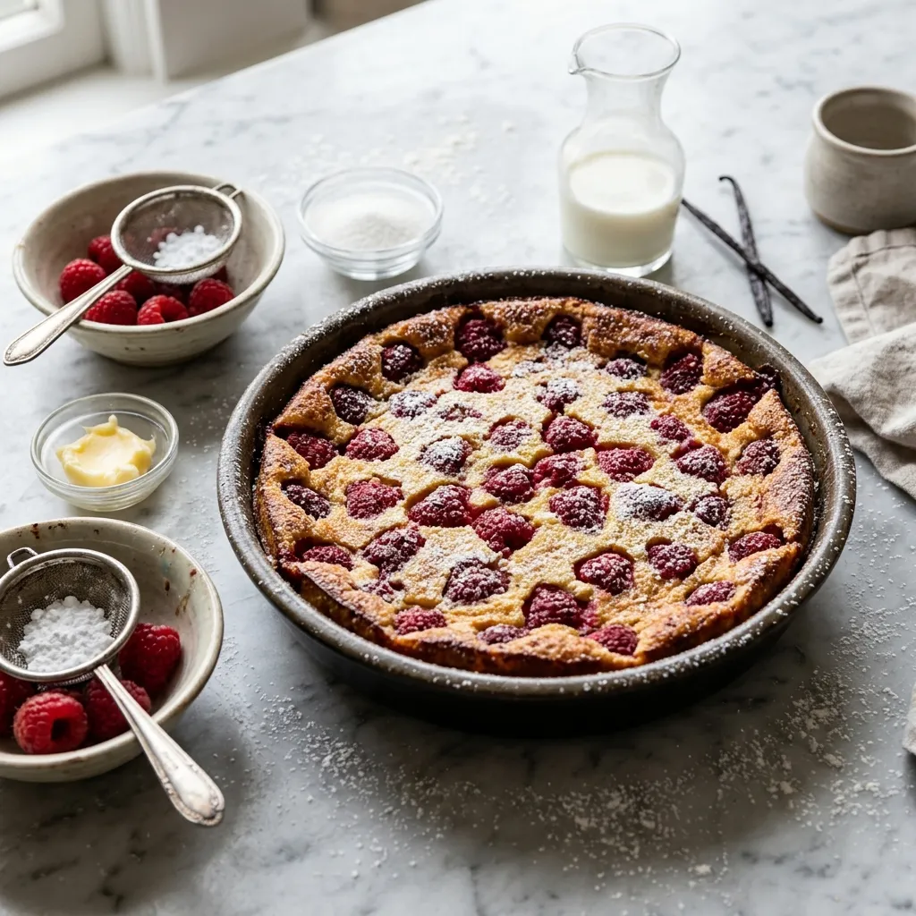 Classic French Raspberry Clafouti