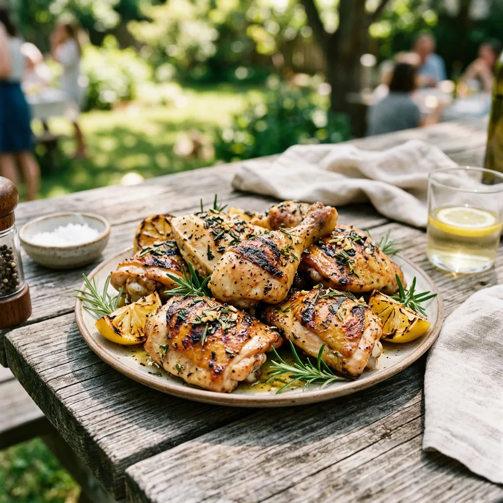 Classic French Rosemary Grilled or Fried Chicken