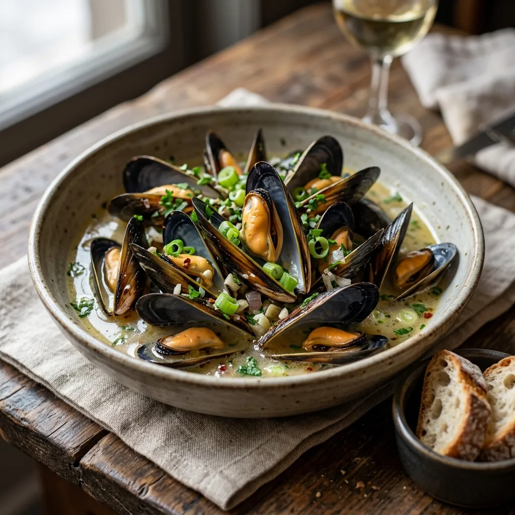 Classic French Steamed Mussels