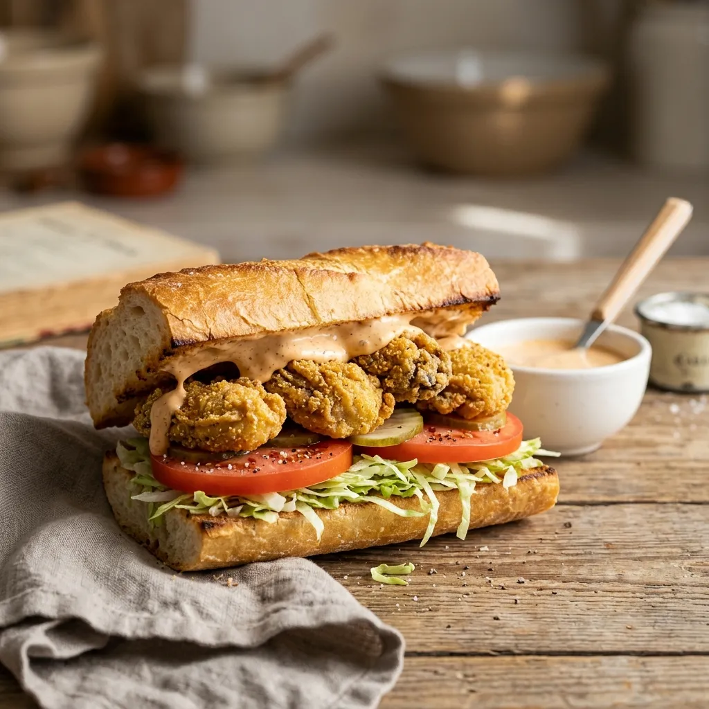 Classic Fried Oyster Po'boy