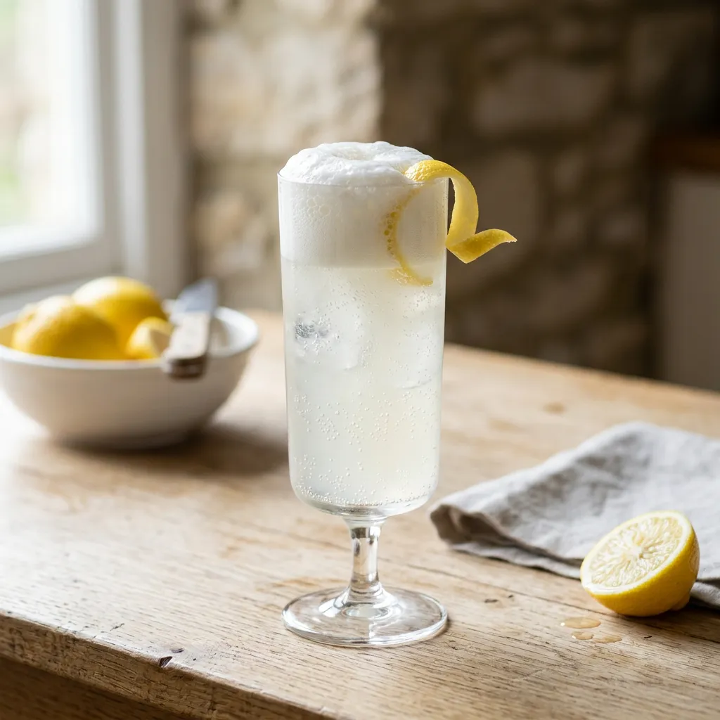 Classic Gin Fizz Cocktail