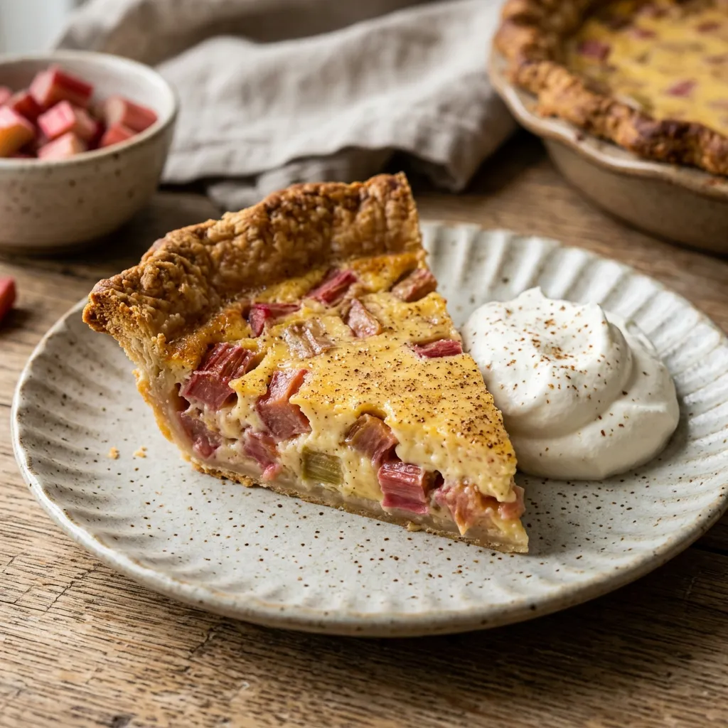 Classic Rhubarb Custard Pie (With Crust Recipe)