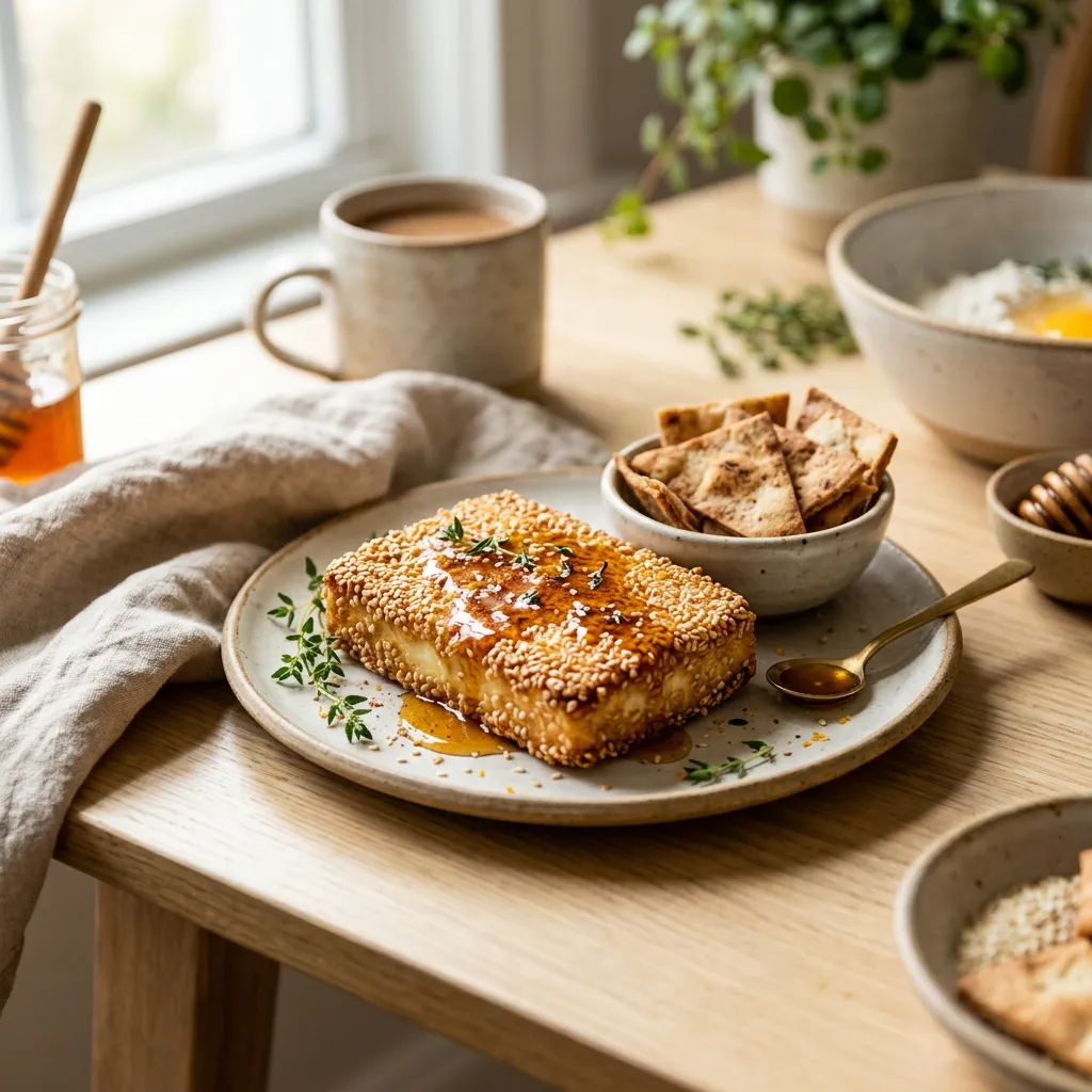 Coat Your Feta in Sesame Seeds and Drizzle it With Honey