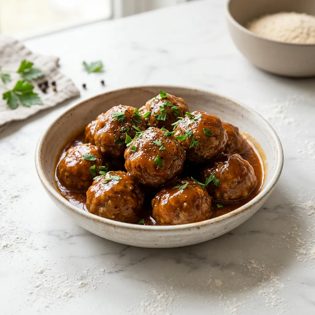 Cocktail Meatballs With Apricot Preserves