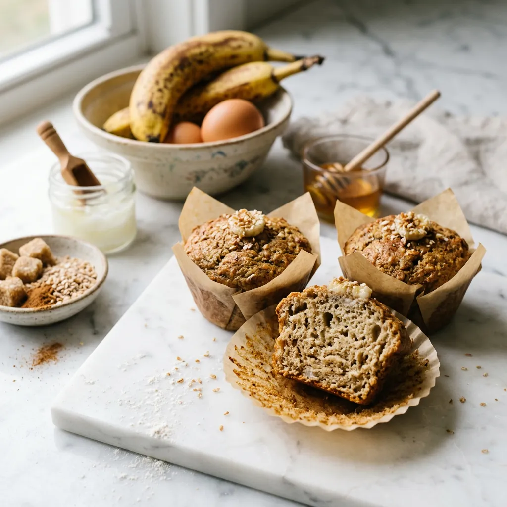 Coconut Oil Banana Muffins Recipe