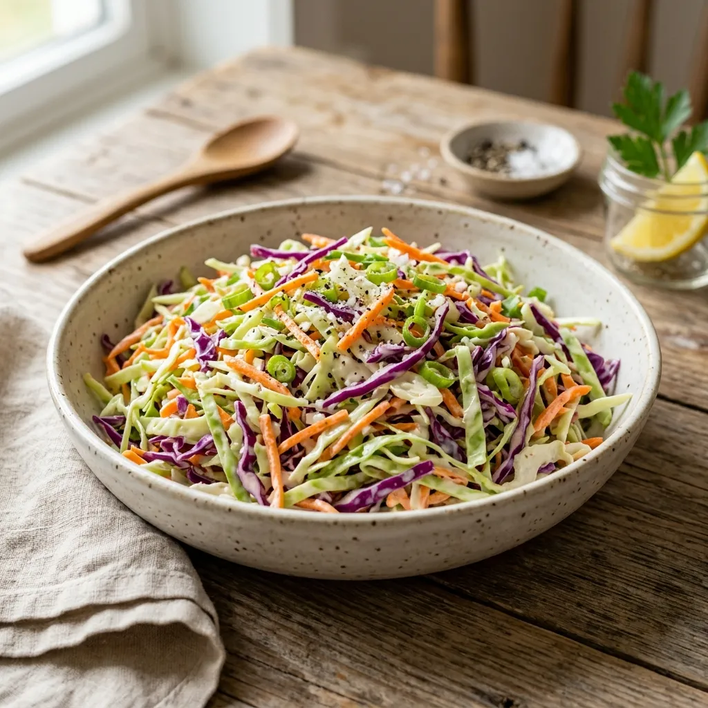 Coleslaw Salad With Purple Cabbage
