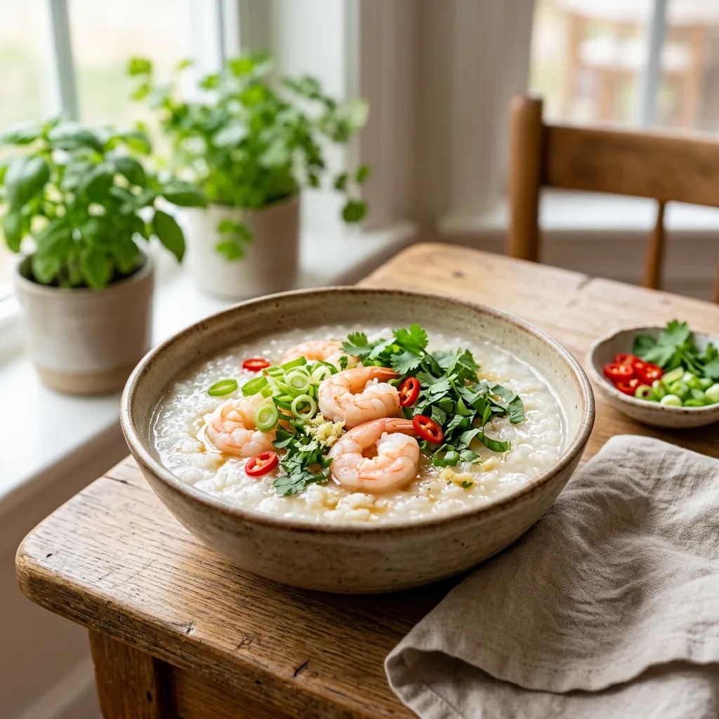 Congee Rice Porridge With Shrimp