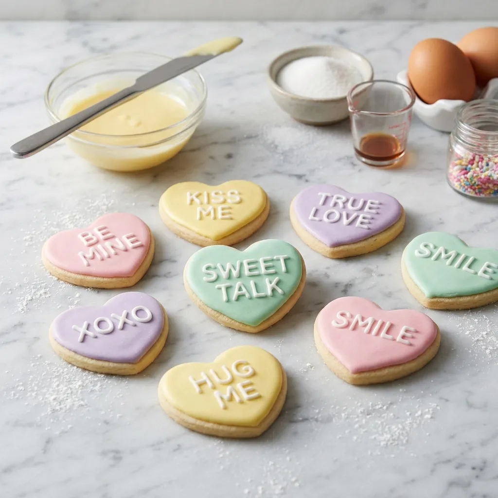 Conversation Heart Sugar Cookies