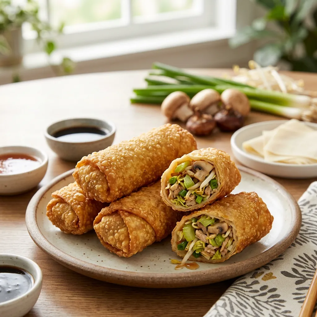 Cooking Chinese Egg Rolls