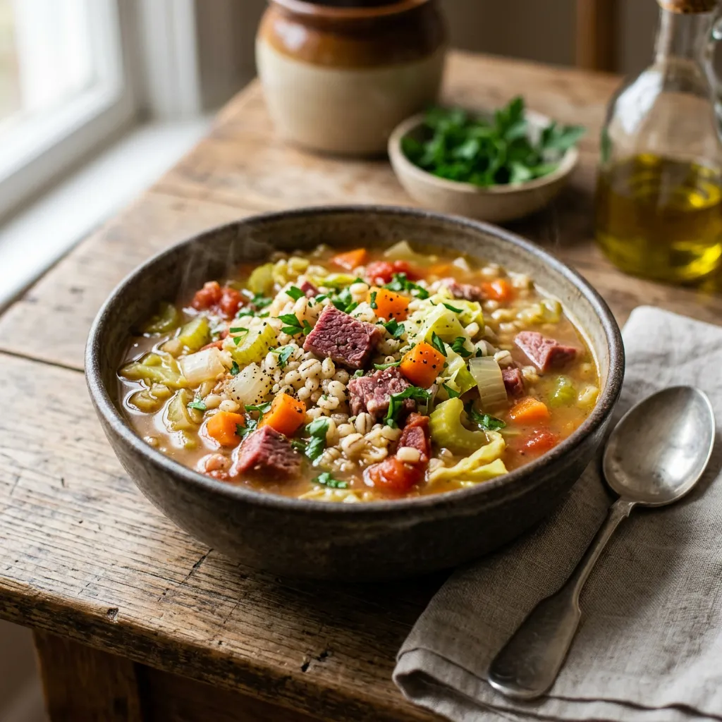 Corned Beef and Cabbage Soup