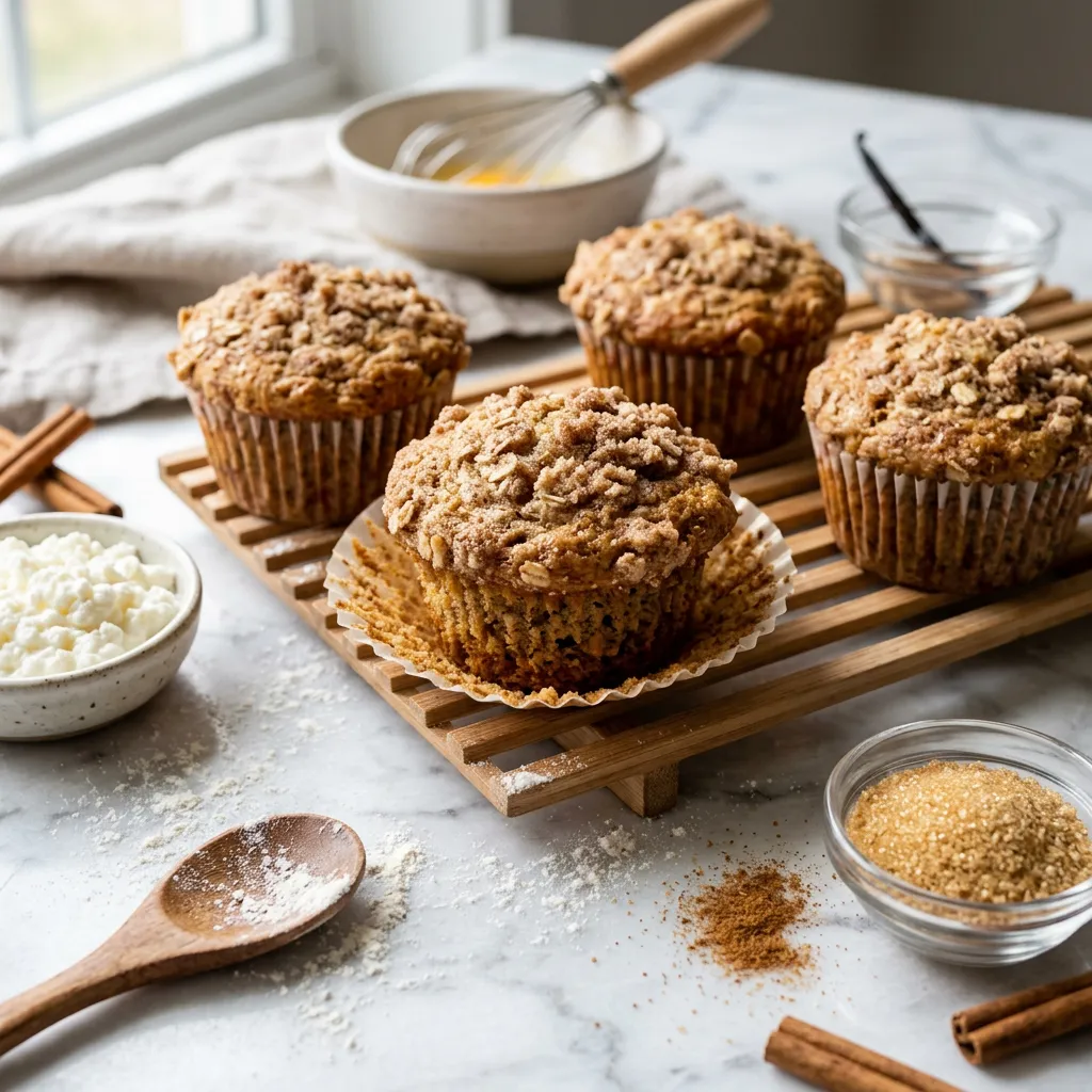 Cottage Cheese Cinnamon Muffin