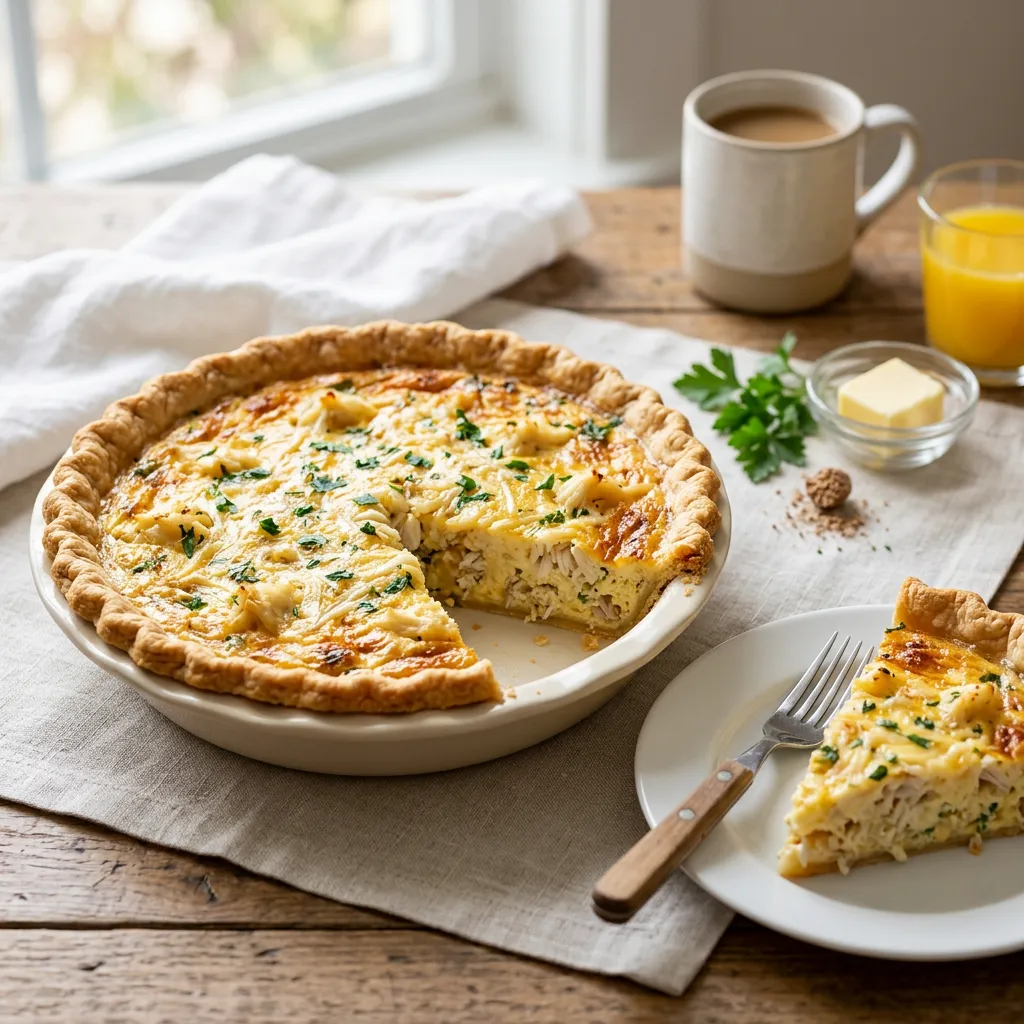 Crab Quiche with Swiss Cheese