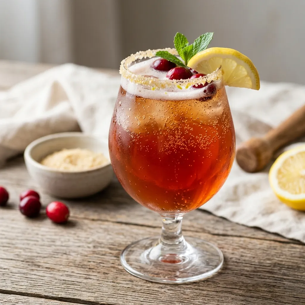 Cranberry Ginger Shandy