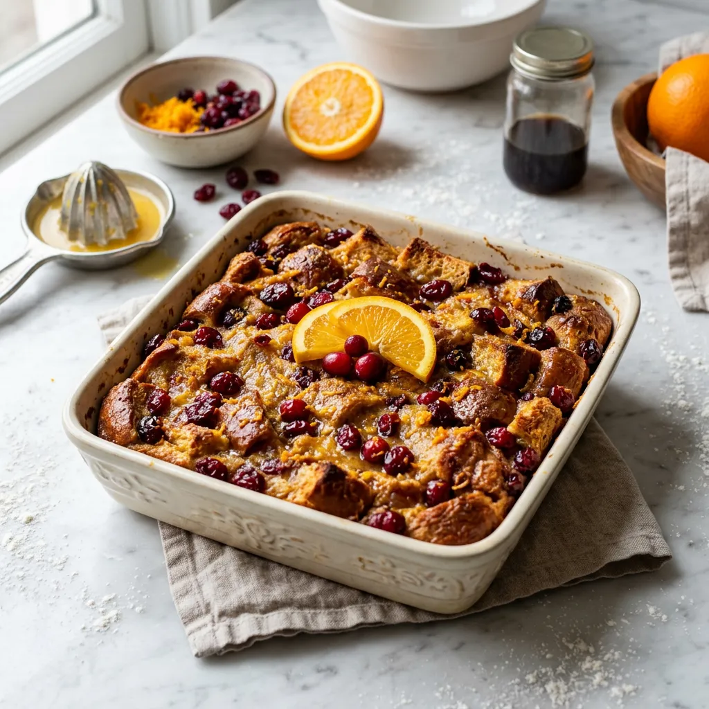 Cranberry Orange Bread Pudding