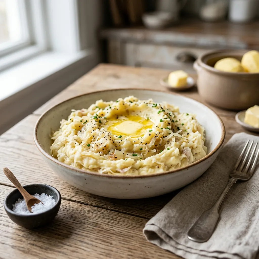 Creamy Amsterdam Mashed Potatoes With Sauerkraut