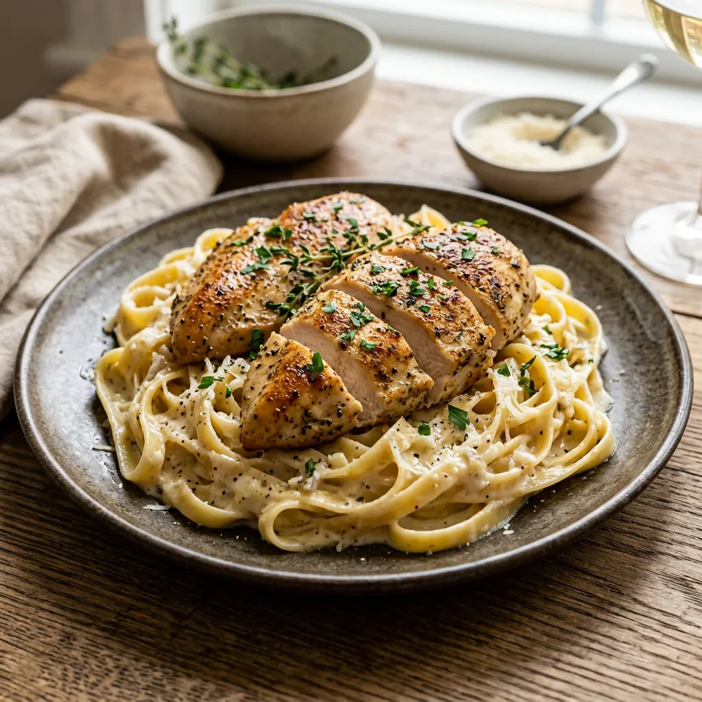 Creamy Chicken and Herb Pasta
