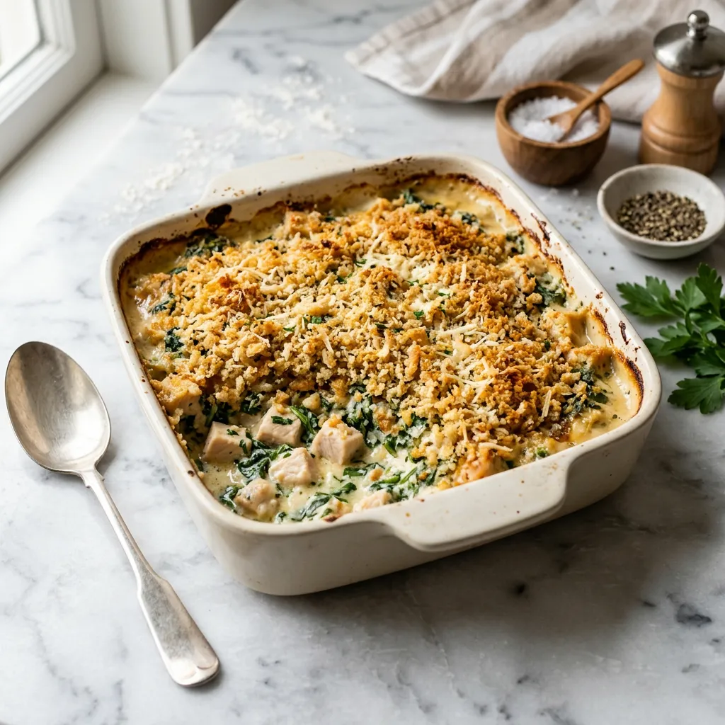 Creamy Chicken and Spinach Casserole