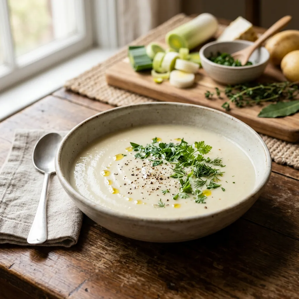 Creamy Dairy-Free Potato, Leek, and Celery Root Soup