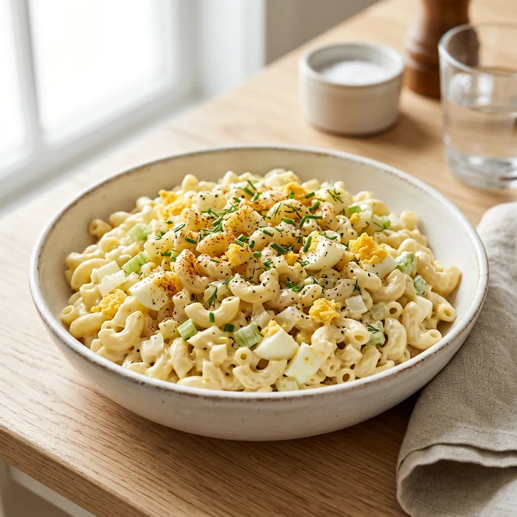Creamy Macaroni Salad with Hard-Boiled Eggs